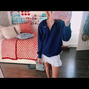 vineyard vines zip up crewneck